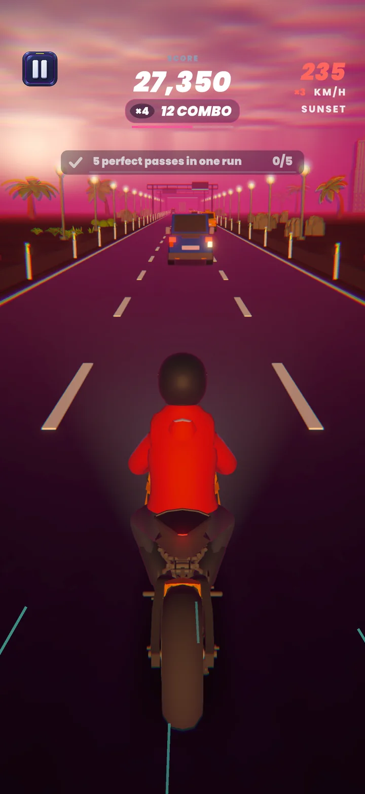 Cutlane: weaving through traffic with a 12× combo