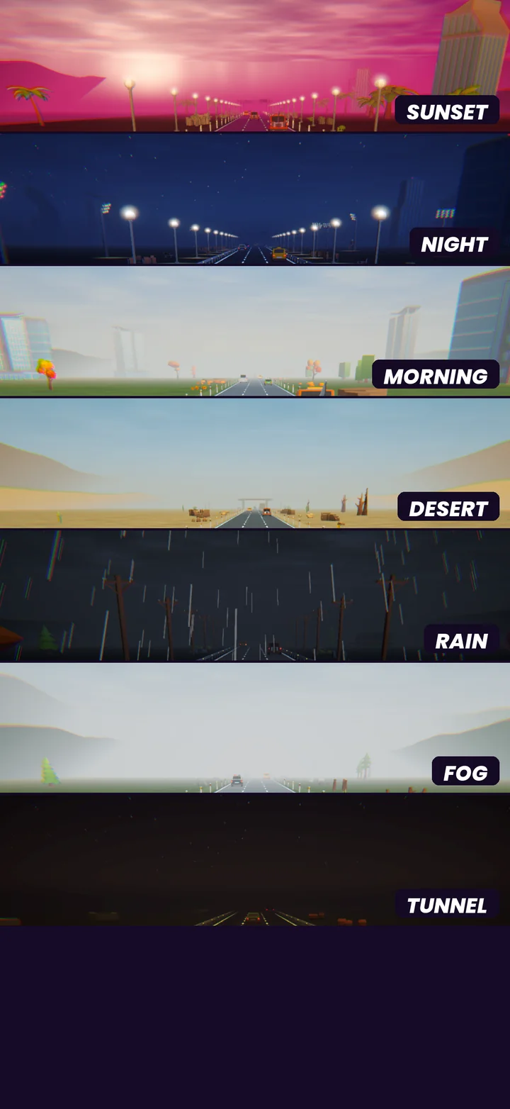 Cutlane: seven worlds, from sunset to tunnel